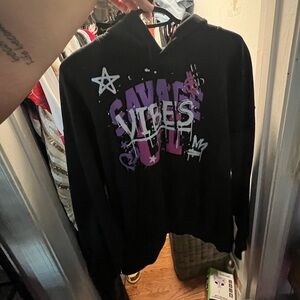 Black savage vibes hoodie